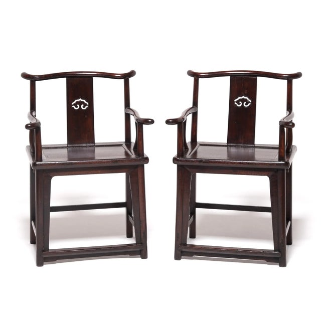 Pair of Chinese Ruyi Official's Chairs, C 1850 For Sale - Image 13 of 13