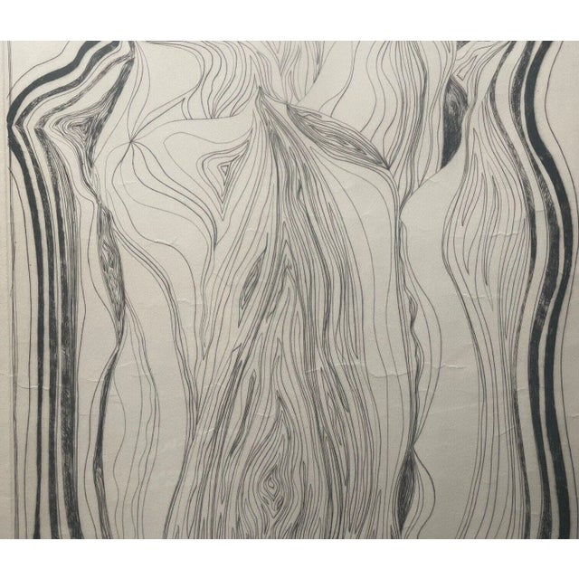 Black Vintage 1974 Lowell Nesbitt 'tulip' Mid Century Modern Flower Pop Art Etching For Sale - Image 8 of 12