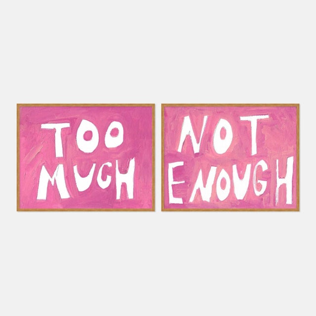 Not Yet Made - Made To Order Too Much Not Enough by Virginia Chamlee in Gold Framed paper, Medium Art Print For Sale - Image 5 of 5