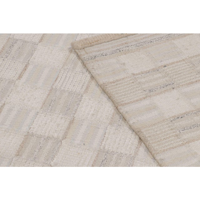 Beige Rug & Kilim’s Scandinavian Style Extra Long Runner, With Geometric Patterns For Sale - Image 8 of 9