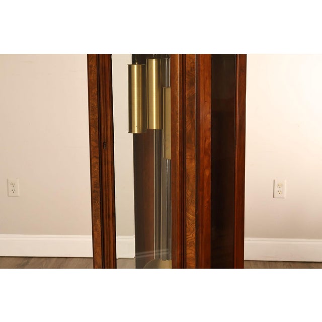 Late 20th Century Herschede Burl Wood Five Tube Grandfather Clock For Sale - Image 5 of 18