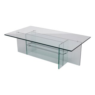 Glass Coffee Table from FontanaArte, Italy, 1970s For Sale