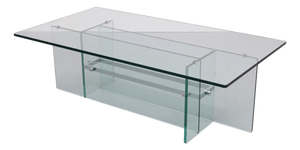 Glass Coffee Table from FontanaArte, Italy, 1970s