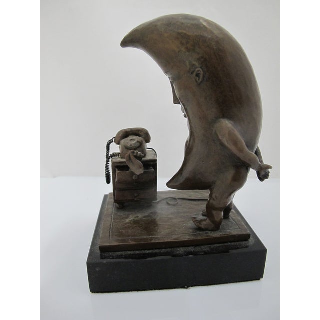 Sergio Bustamante (1949 -), renowned Mexican artist and sculptor, signed limited edition bronze sculpture of 'The Moon in...