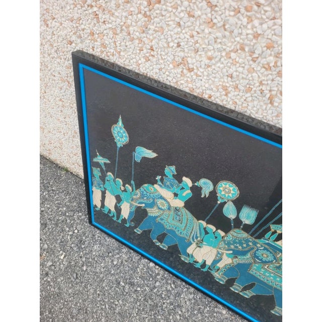 Black Vintage Ethnic Batik, 1970s, Textile For Sale - Image 8 of 11