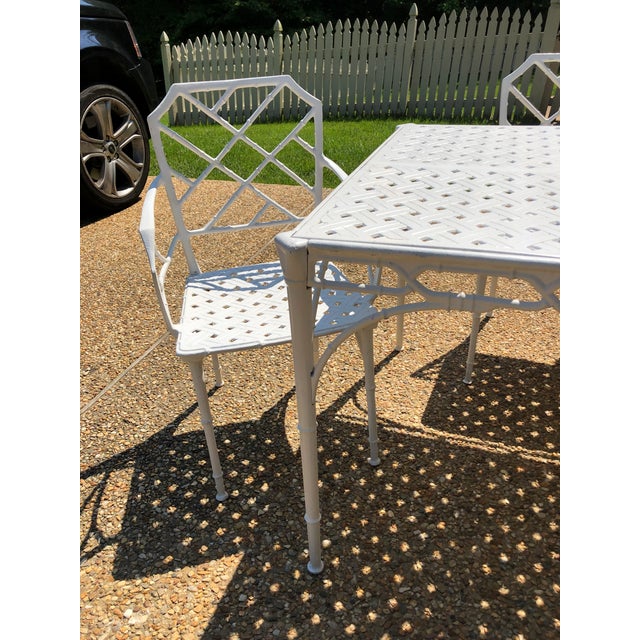 Vintage Brown Jordan Cast Aluminum Calcutta Faux Bamboo Table Chairish