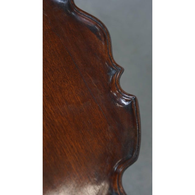 English Wine Table with Ornate One-Piece Top For Sale - Image 11 of 12