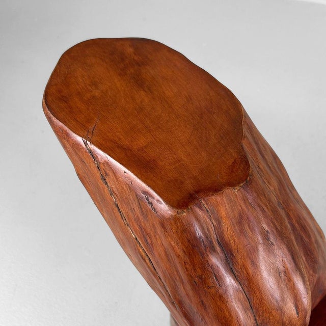 Vintage Japanese Organic Pedestal Stand in Keyaki Wood, 1920s For Sale - Image 17 of 18