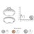 Early 21st Century .925 Sterling Silver 1/2 Ctw Diamond Halo and Milgrain Engagement Ring Bridal Set (I-J Color, I3 Clarity) - Ring - Size 7 For Sale - Image 5 of 5