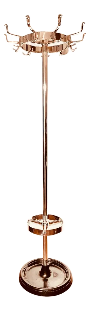 Art Deco Bauhaus Modern Coat Stand made in Aluminium & Cast Iron, Germany, 1940s