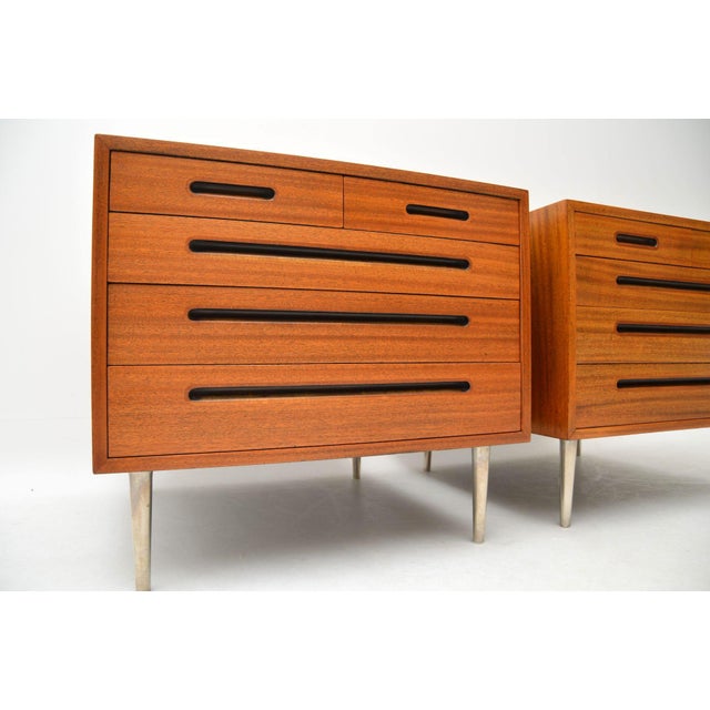 Brown Vintage Chests by Edward Wormley for Dunbar, 1960s, Set of 2 For Sale - Image 8 of 13