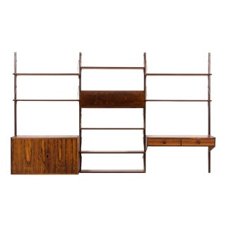 Rosewood Wall Unit with Desk by Hansen and Guldborg, Denmark, 1960s For Sale