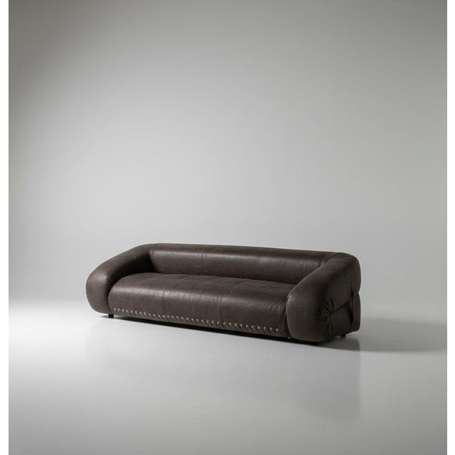 Anfibio Sofa Bed in Leather by Alessandro Becchi for Giovannetti, 1970s For Sale - Image 6 of 18
