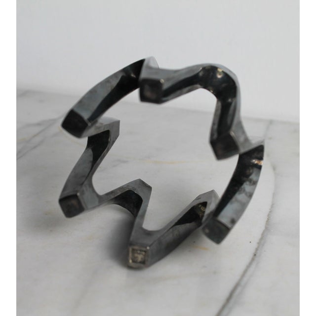 Dansk Danish Modern Sterling Silver Plate Candelabra Made in France For Sale In Milwaukee - Image 6 of 9