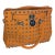 Late '90s Studded Camel Colored Large Tote For Sale