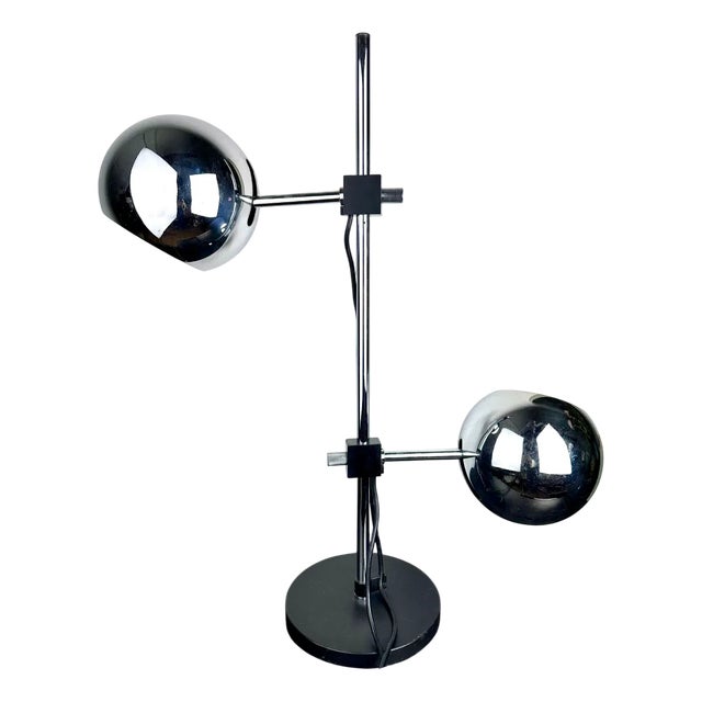 Space Age Table Lamp with Adjustable Chrome Ball Shades by Reggiani, 1970s For Sale