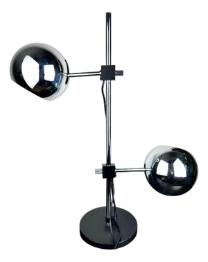 Space Age Table Lamp with Adjustable Chrome Ball Shades by Reggiani, 1970s