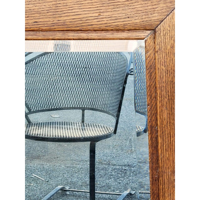 Arts and Crafts Oak Large Mirror. For Sale - Image 9 of 9