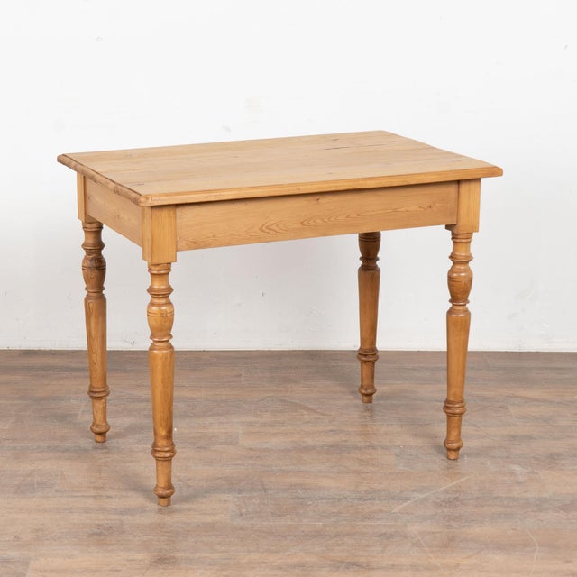 19th Century Danish Pine Side Table With Turned Legs For Sale - Image 11 of 11