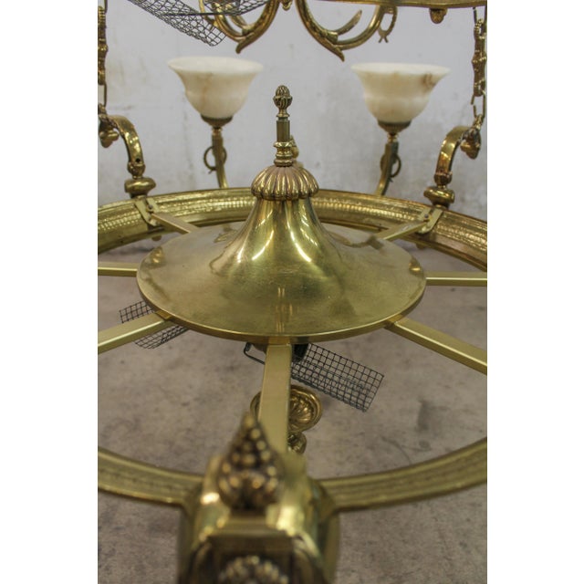 Metal Monumental French Style Bronze Chandelier - Project For Sale - Image 7 of 13