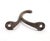 Vintage One Arm Curved Black Cast Iron Wall Hook For Sale - Image 4 of 4
