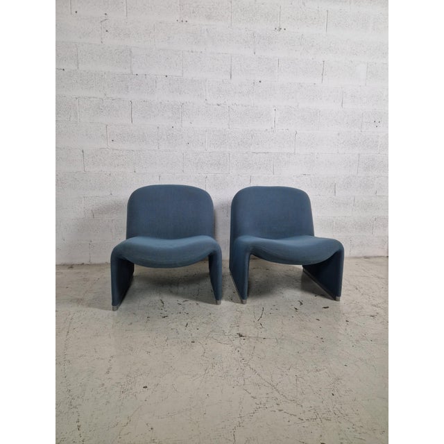 1970s Powder Blue Alky Chairs attributed to Giancarlo Piretti for Anonima Castelli, 1970s, Set of 2 For Sale - Image 5 of 14
