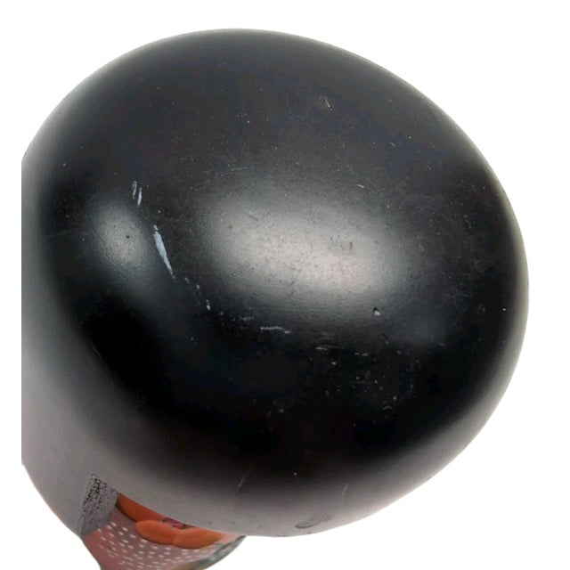 1980s VTG Japanese Sosaku Kokeshi Doll Signed Hand-Painted Wood 5.5" Floral Kimono For Sale - Image 5 of 8