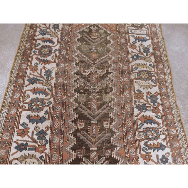 Black Antique Persian Rug- 3′10″ × 6′2″ For Sale - Image 8 of 13