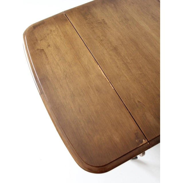 Wood Mid Century Kling Colonial Drop Leaf Tea or Bar Cart For Sale - Image 7 of 13