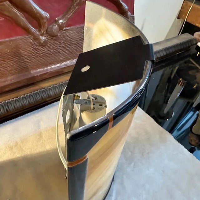 1970s Brown and Amber Murano Glass Italian Square Wall Sconces For Sale - Image 4 of 12