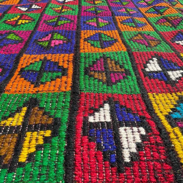 Vintage Turkish Traditional Kilim Rug For Sale - Image 4 of 11