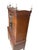 Elegant antique mahogany display cabinet in the Hepplewhite style, featuring beautiful satinwood inlay, tapered legs, and...