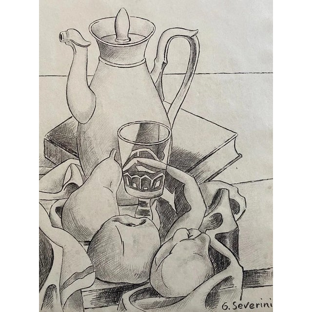 Nature Morte is a joyful lithograph realized by the Italian Futurist artist Gino Severini. Signed on plate on the lower...