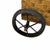 Camel Mid Century Split Wood Rolling Market Basket For Sale - Image 8 of 8