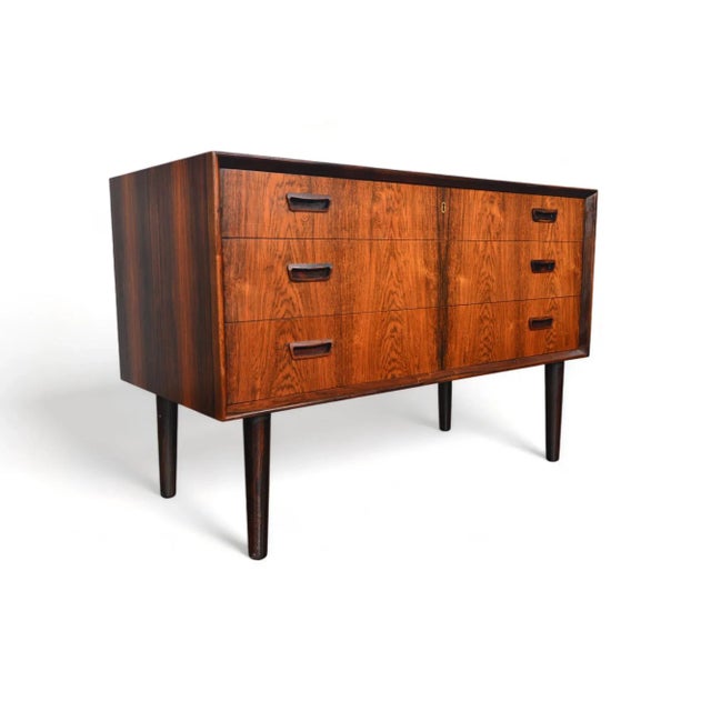 Johannes Sorth Three Drawer Rosewood Gentleman's Chest For Sale - Image 4 of 7