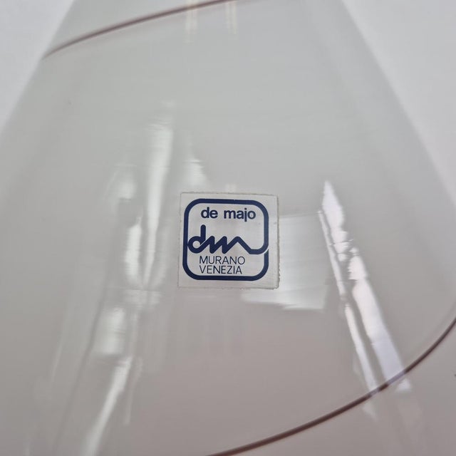 Swirl Murano Glass Cone Table Lamp by Res De Majo, 1970s For Sale - Image 9 of 11