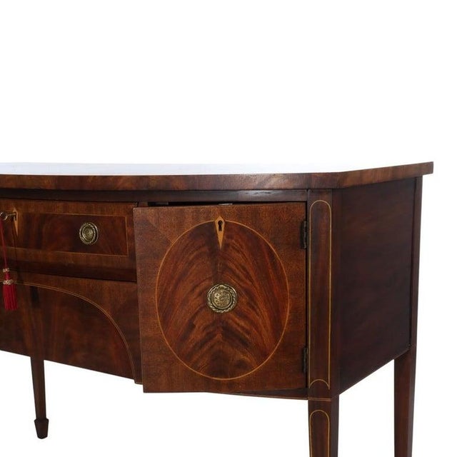 Henkel-Harris, Fallon & Hellen Inc English Style Mahogany Banded Sideboard C1930 For Sale - Image 17 of 18