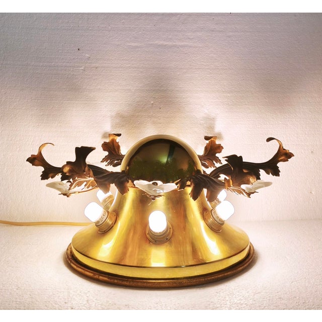 Hollywood Regency Florentine Wall Lamp attributed to Banca Firenze, Italy, 1960s For Sale - Image 18 of 18