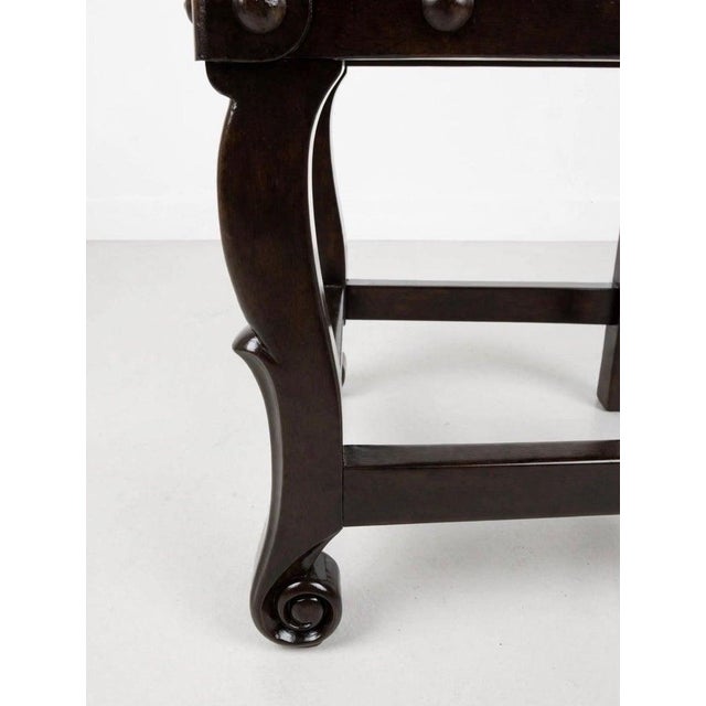 Set of 12 Monumental Spanish Colonial Revival Leather Dining Chairs For Sale In Los Angeles - Image 6 of 14