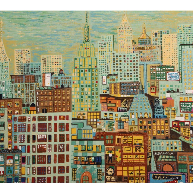 Ralph Fasanella "Empire State Building" For Sale - Image 4 of 6
