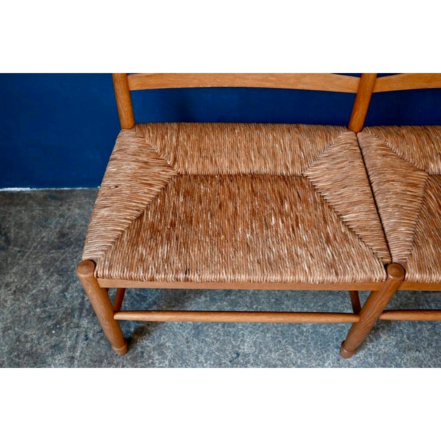Large Primitive Brutalist Bench in Straw and Wood, France, 1970s For Sale - Image 6 of 16