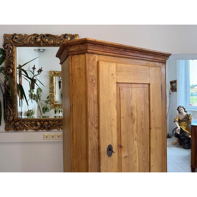 Biedermeier Farmhouse Baroque Cupboard in Softwood from Tyrol For Sale - Image 4 of 9
