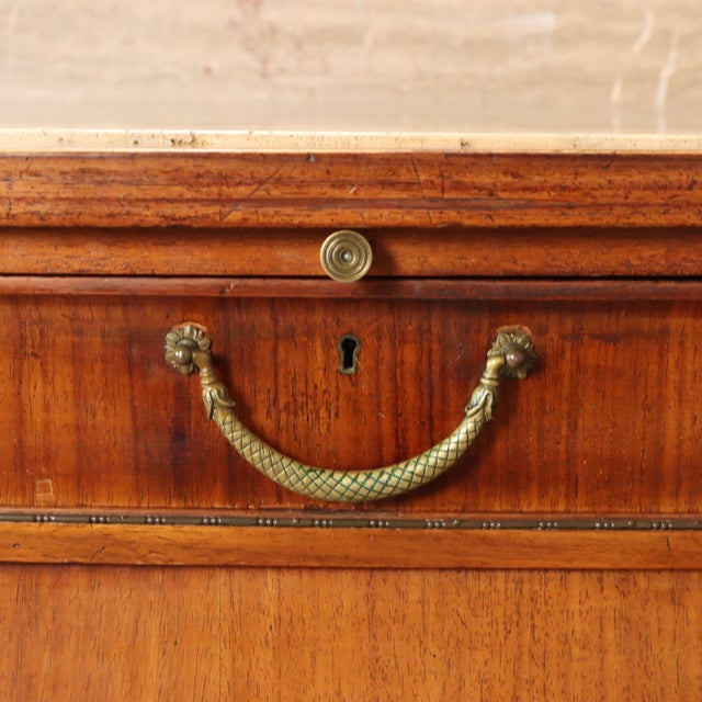 Italian Display Cabinet in Mahogany and Marble For Sale - Image 11 of 16