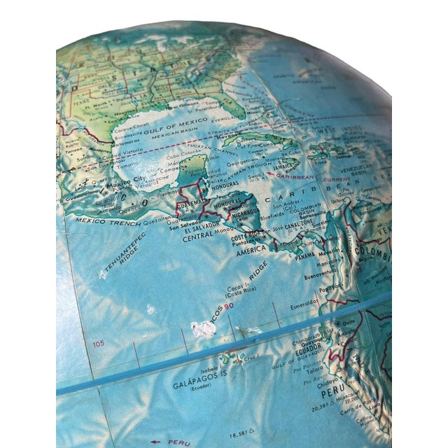 VTG Rand McNally 17" Topographical Globe With Metal Base - Soviet Union For Sale - Image 13 of 14
