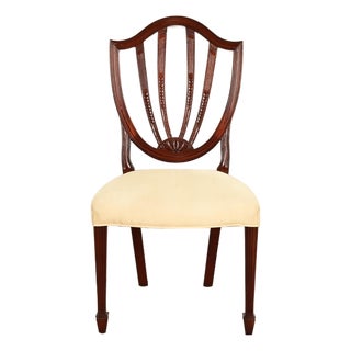 Baker Furniture Historic Charleston Federal Mahogany Shield Back Side Chair or Dining Chair For Sale