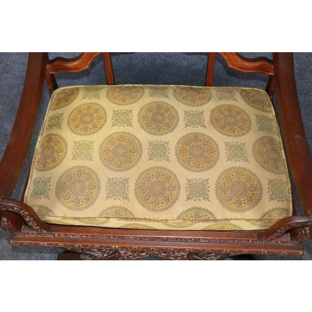 1960s 1960's Chinoiserie Style Carved Savonarola Chair For Sale - Image 5 of 10