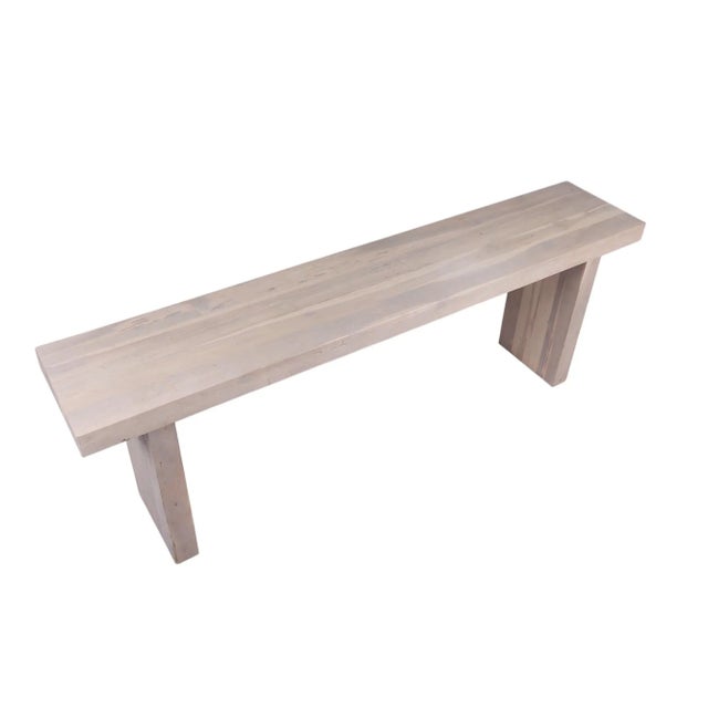 8 Feet Long Modern White Teak Console Table 58 For Sale - Image 4 of 6