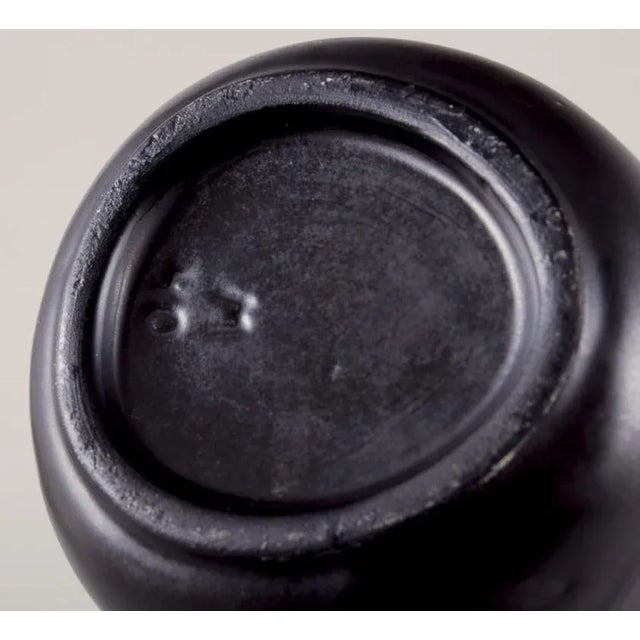Black Large Ceramic Toreador Vase by Lillemor Mannerheim for Upsala Ekeby / Gefle For Sale - Image 8 of 10