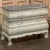 French Vintage Swedish Painted Bombe Commode With Faux Marble Top For Sale - Image 3 of 12
