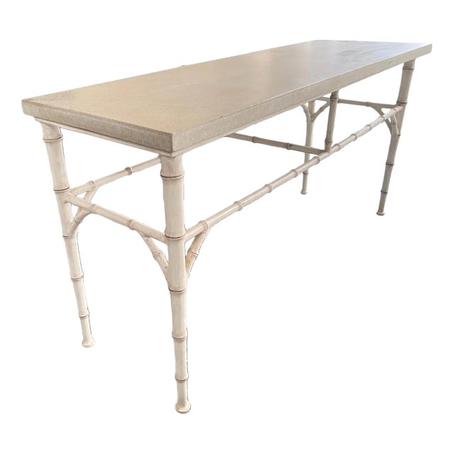 Bamboo-Style Console Table by Michael Taylor For Sale